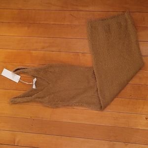 White Closet Camel Sweater Dress